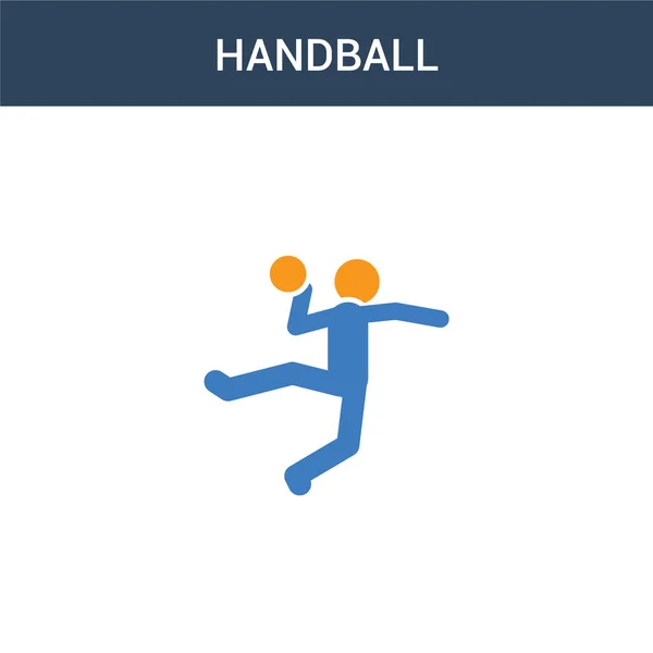 Ícone Vetorial Conceito Handebol Duas Cores Ilustração Vetor Handebol Cores —  Vetores de Stock