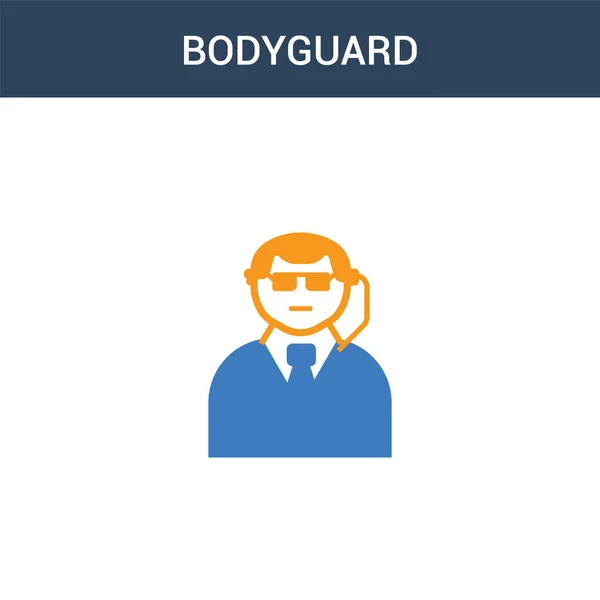 Dos Colores Bodyguard Concepto Vector Icono Ilustración Del Vector Del — Archivo Imágenes Vectoriales