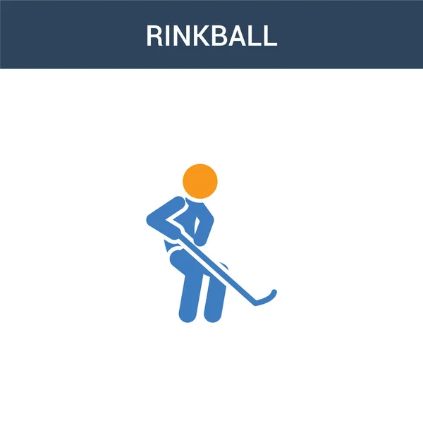 Two Colored Rinkball Concept Vector Icon Color Rinkball Vector Illustration — Stock Vector