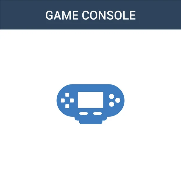 Icône Vectorielle Concept Console Jeu Deux Couleurs Illustration Vectorielle Console — Image vectorielle