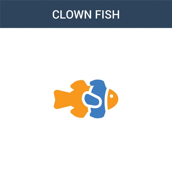 클로즈 아이콘 Clown 물고기 일러스트 배경에 고립된 오렌지색징그러운 아이콘 — 스톡 벡터