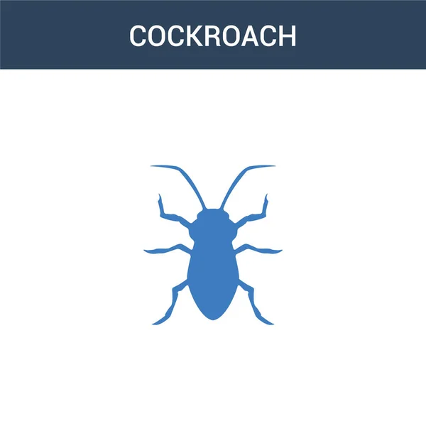 Two Colored Cockroach Concept Vector Icon Color Cockroach Vector Illustration — Stock Vector