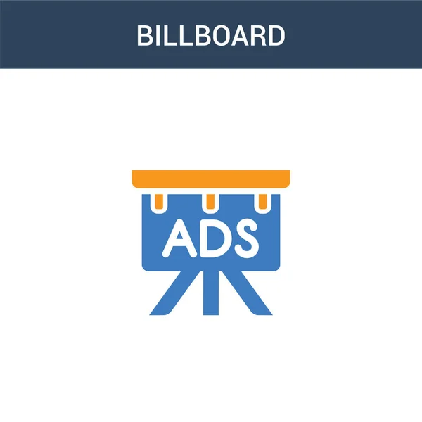 Δύο Χρωματιστά Billboard Έννοια Διάνυσμα Εικονίδιο Έγχρωμη Διανυσματική Απεικόνιση Billboard — Διανυσματικό Αρχείο