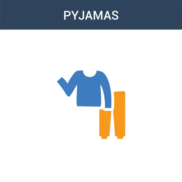 Two Colored Pyjamas Concept Vector Icon Color Pyjamas Vector Illustration — Stock Vector