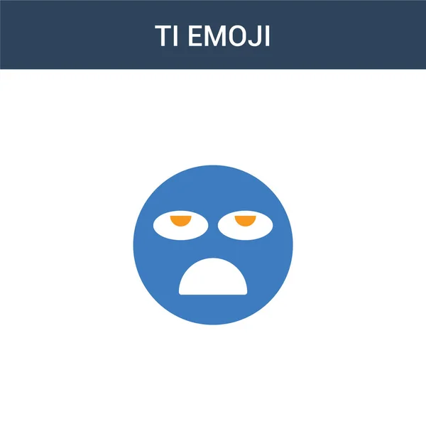 Дві Кольорові Піктограми Концепції Emoji Кольори Emoji Векторні Ілюстрації Ізольована — стоковий вектор