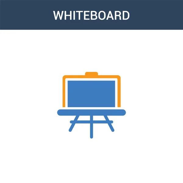 Dois Coloridos Ícone Vetor Conceito Whiteboard Cor Whiteboard Ilustração Vetorial — Vetor de Stock