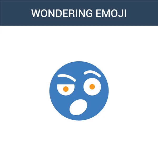 Farvede Wondering Emoji Koncept Vektor Ikon Farve Wondering Emoji Vektor – Stock-vektor