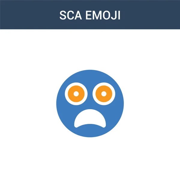 Farvede Sca Emoji Koncept Vektor Ikon Farve Sca Emoji Vektor – Stock-vektor