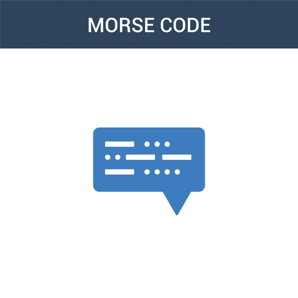 Due Colorati Morse Concetto Codice Icona Vettoriale Illustrazione Vettoriale Del — Vettoriale Stock