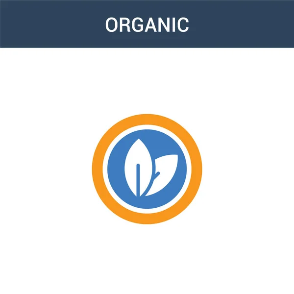 Ícone Vetorial Conceito Orgânico Duas Cores Cores Ilustração Vetorial Orgânica — Vetor de Stock