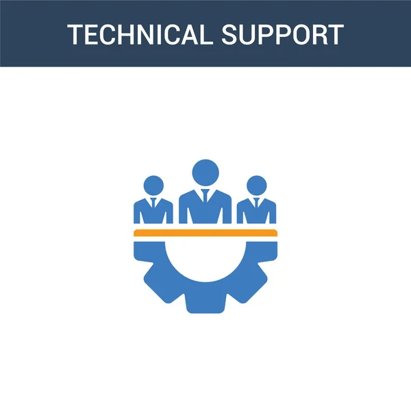 Farvet Teknisk Support Koncept Vektor Ikon Farve Teknisk Support Vektor Stock-vektor