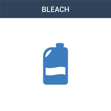 iki renkli çamaşır suyu konsepti vektör simgesi. İki renk çamaşır suyu vektör illüstrasyonu. Beyaz arkaplanda izole edilmiş mavi ve turuncu epinefrin simgesi.