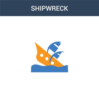 İki renkli Batık konsept vektör ikonu. 2 renk Batık vektör çizimi. Beyaz arkaplanda izole edilmiş mavi ve turuncu epinefrin simgesi.