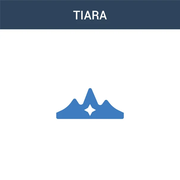 Двухцветная Иконка Вектора Концепции Tiara Двухцветная Векторная Иллюстрация Тиары Изолированный — стоковый вектор