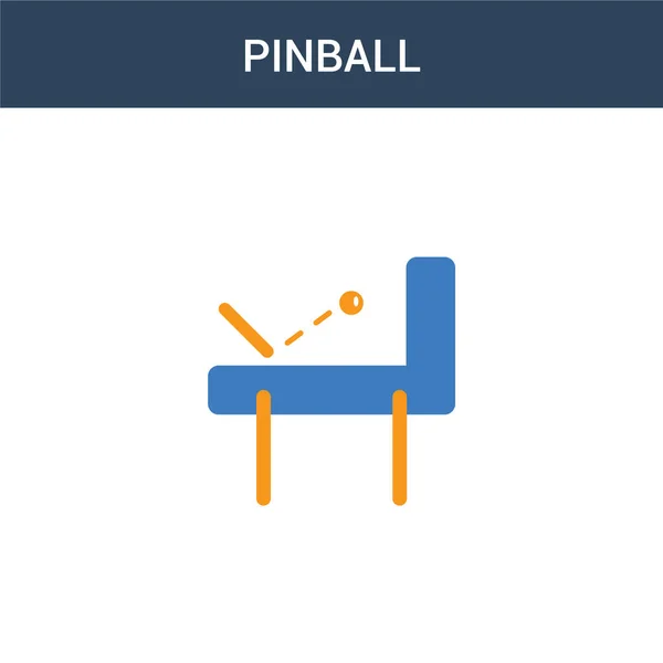 Two Colored Pinball Concept Vector Icon Color Pinball Vector Illustration — Stock Vector