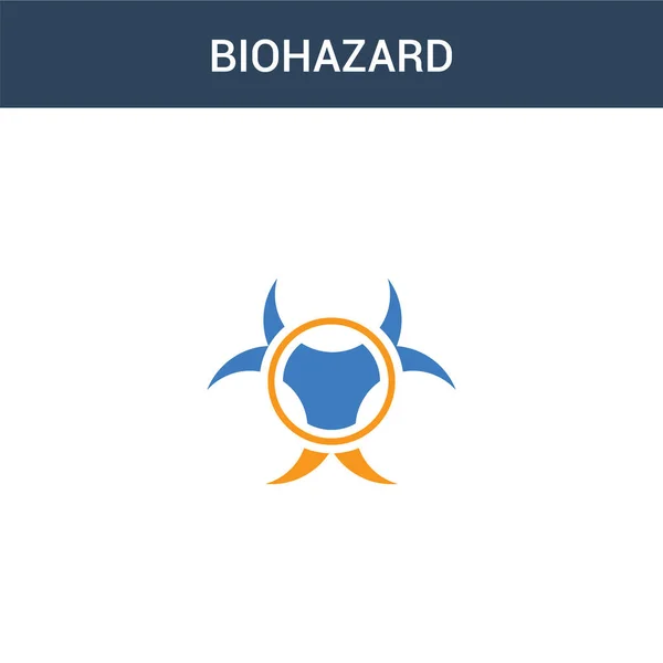 Két Színes Biohazard Koncepció Vektor Ikon Szín Biohazard Vektor Illusztráció — Stock Vector