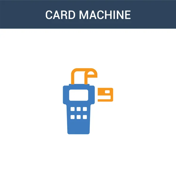 Zweifarbiges Vektor Symbol Für Das Konzept Der Kartenmaschine Farbige Kartenmaschinenvektorabbildung — Stockvektor