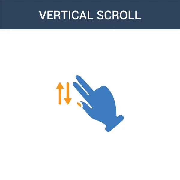 Dvě Barevné Svislé Posuvníky Koncept Vektorové Ikony Barvy Vertikální Vektorová — Stockový vektor