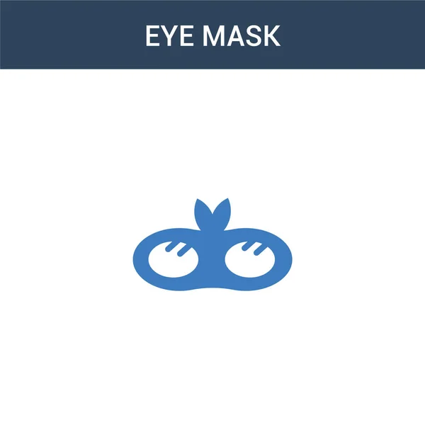 Dos Color Ojo Máscara Concepto Vector Icono Color Ojo Máscara — Archivo Imágenes Vectoriales