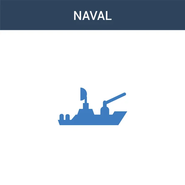 Ícone Vetorial Conceito Naval Duas Cores Ilustração Vetorial Naval Colorida —  Vetores de Stock