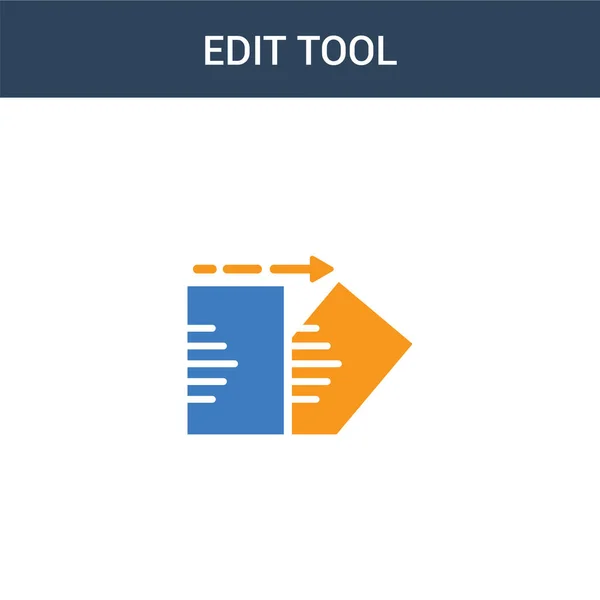 Δύο Χρωματιστά Επεξεργασία Εργαλείο Έννοια Διάνυσμα Εικονίδιο Έγχρωμη Επεξεργασία Εργαλείο — Διανυσματικό Αρχείο