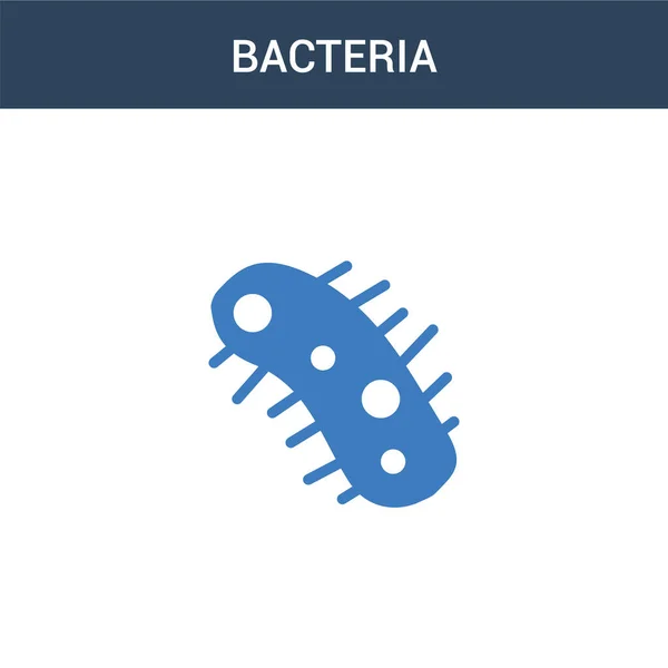 Duas Bactérias Coloridas Conceito Vetor Ícone Ilustração Vetorial Bactérias Cor —  Vetores de Stock