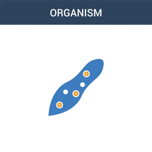 Dois Organismos Coloridos Conceito Vetor Ícone Ilustração Vetorial Organismo Colorido —  Vetores de Stock