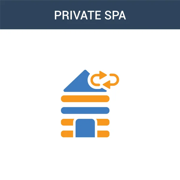 Zweifarbiges Vektor Symbol Für Das Private Spa Konzept Farbige Private — Stockvektor