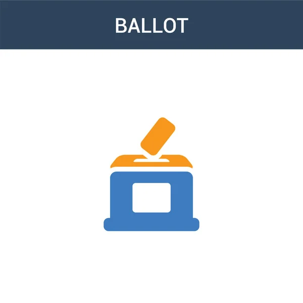 Zweifarbiges Stimmzettel Konzept Vektor Symbol Farbige Abbildung Des Wahlvektors Isoliertes — Stockvektor