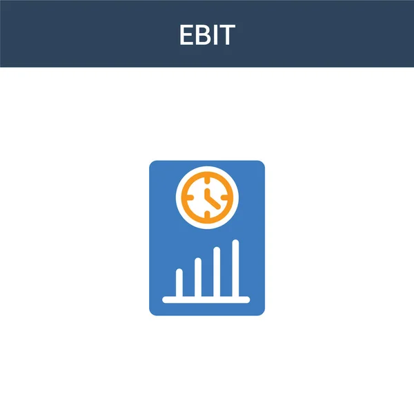 Twee Gekleurde Ebit Concept Vector Icoon Kleuren Ebit Vector Illustratie — Stockvector