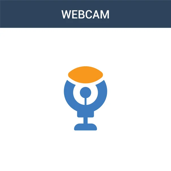 Due Colorato Webcam Concetto Icona Vettoriale Colori Webcam Vettoriale Illustrazione — Vettoriale Stock