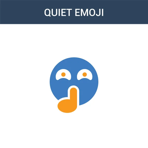 Farvede Stille Emoji Koncept Vektor Ikon Farve Stille Emoji Vektor – Stock-vektor