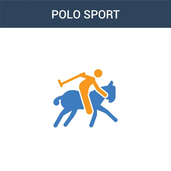 Dos Colores Polo Deporte Concepto Vector Icono Color Polo Deporte — Vector de stock