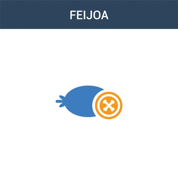 Dos Colores Icono Vector Concepto Feijoa Ilustración Vectorial Colores Feijoa — Vector de stock