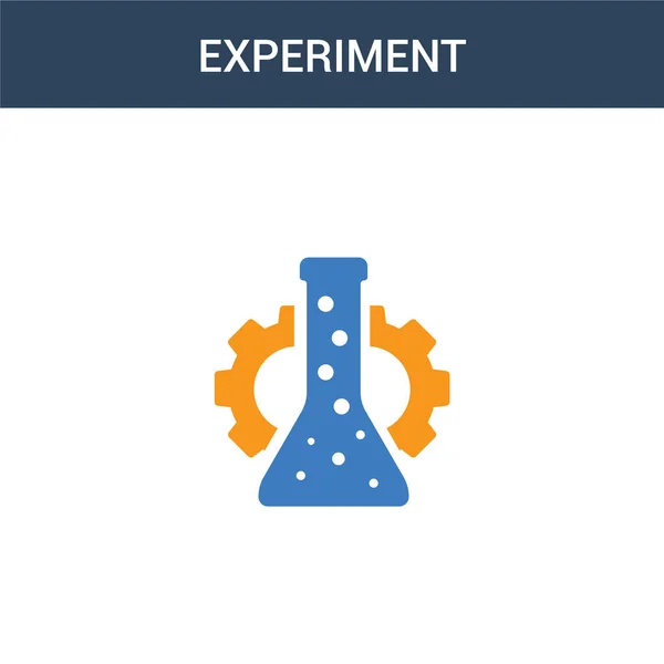 Dois Coloridos Ícone Vetor Conceito Experiment Cores Experimente Ilustração Vetorial —  Vetores de Stock