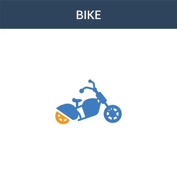 Дві Кольорові Піктограми Концепції Велосипеда Кольори Велосипед Векторні Ілюстрації Ізольована — стоковий вектор