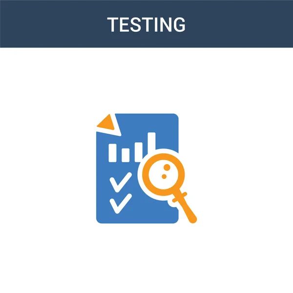 Dwie Kolorowe Ikony Wektora Testowania Kolor Test Wektor Ilustracji Odizolowany — Wektor stockowy