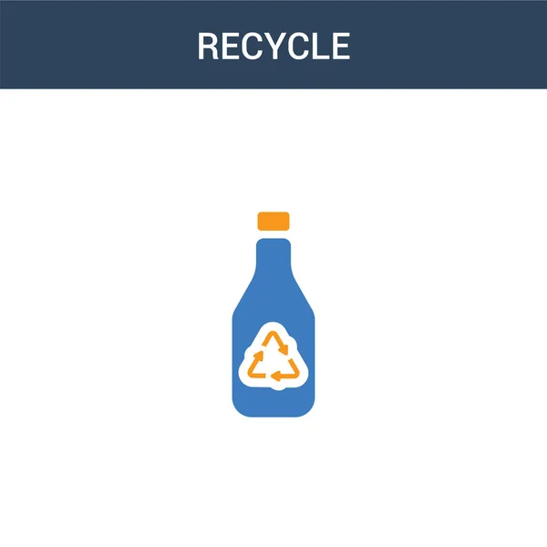 Zweifarbiges Vektor Symbol Für Recycle Konzept Farbige Abbildung Des Recycle — Stockvektor