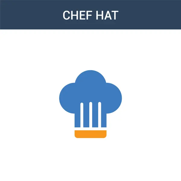 Δύο Χρωματιστά Καπέλο Chef Έννοια Διάνυσμα Εικονίδιο Χρώμα Chef Καπέλο — Διανυσματικό Αρχείο