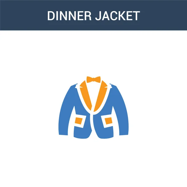 Dos Colores Dinner Jacket Icono Concepto Vector Color Dinner Jacket — Archivo Imágenes Vectoriales