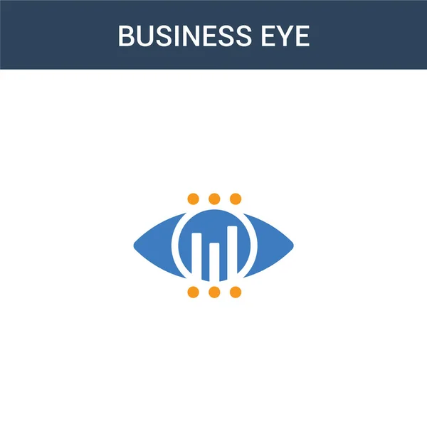 Zweifarbige Business Eye Konzept Vektor Symbol Farbige Business Eye Vector — Stockvektor