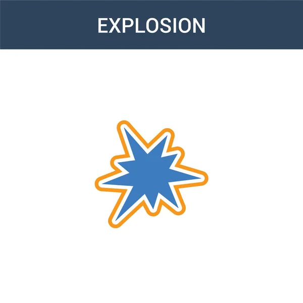 Dos Iconos Vectores Concepto Explosión Colores Color Ilustración Vectores Explosión — Vector de stock