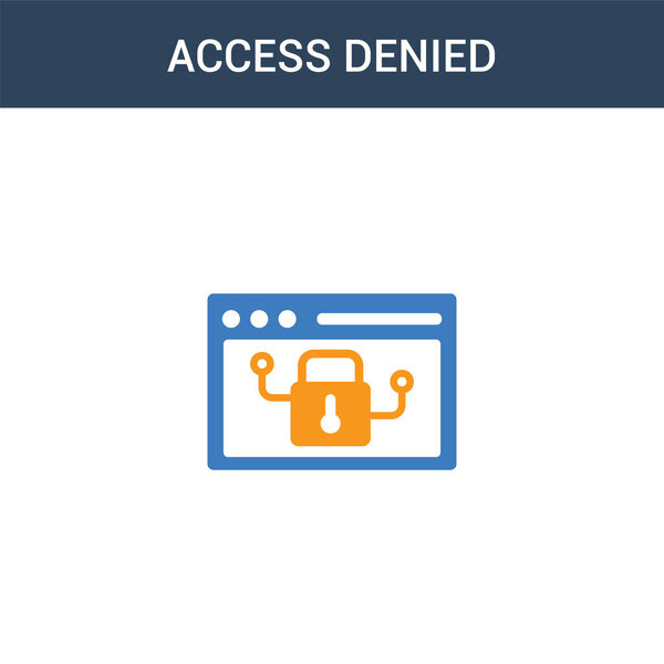 двухцветная иконка Access опровергла концепцию вектора. Двухцветная иллюстрация. изолированный синий и оранжевый значок eps на белом фоне
.