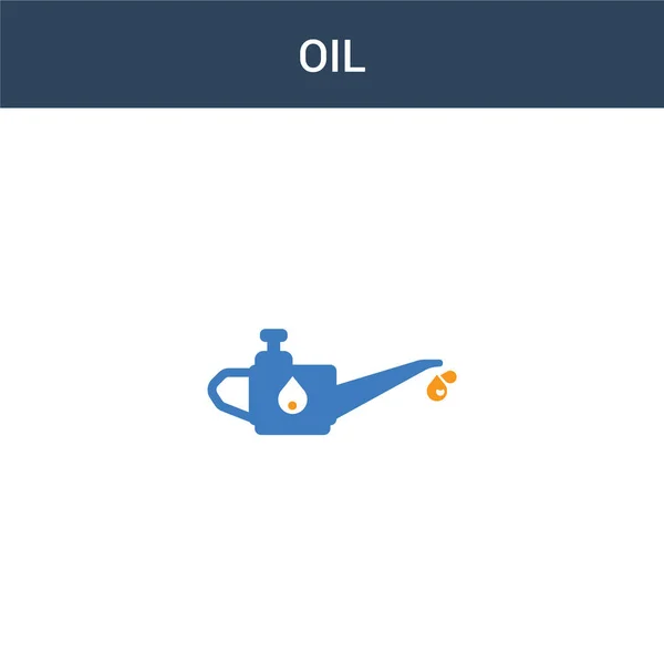 Twee Gekleurde Oil Concept Vector Icoon Kleuren Olie Vector Illustratie — Stockvector