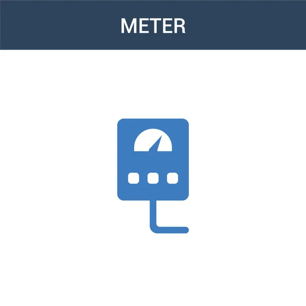 Farvede Meter Koncept Vektor Ikon Farve Meter Vektor Illustration Isoleret – Stock-vektor