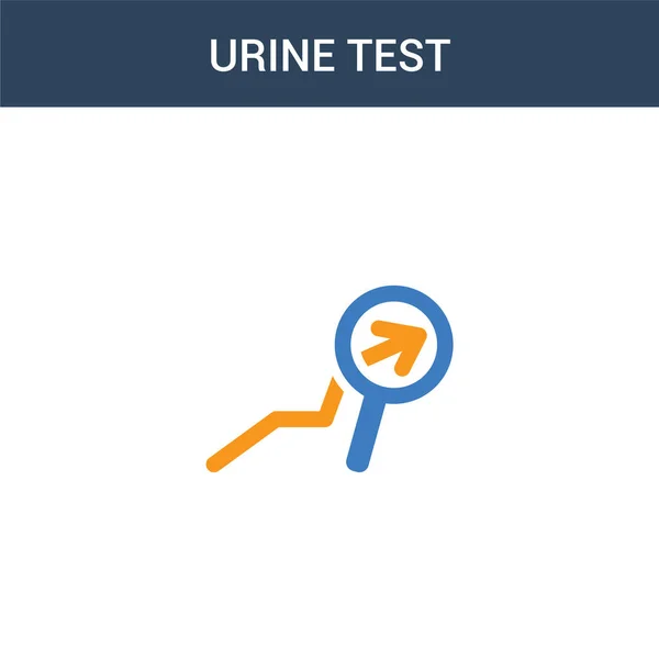 Two colored urine test concept vector icon. 2 color urine test vector illustration. isolated blue and orange eps icon on white background. — Stock Illustration Two Colored Urine Test Concept Vector Icon Color Urine Test Stock Illustration