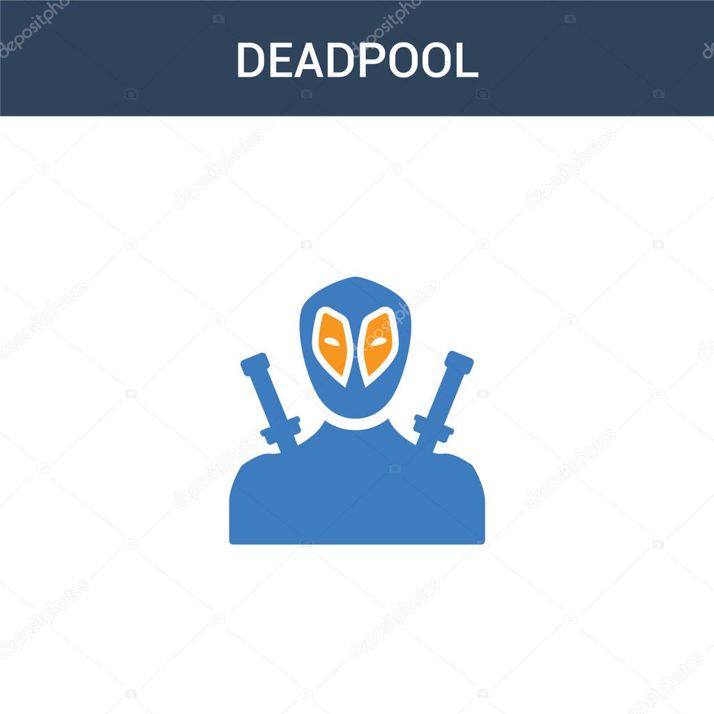 dos icono de vector concepto deadpool de colores. 2 ilustración