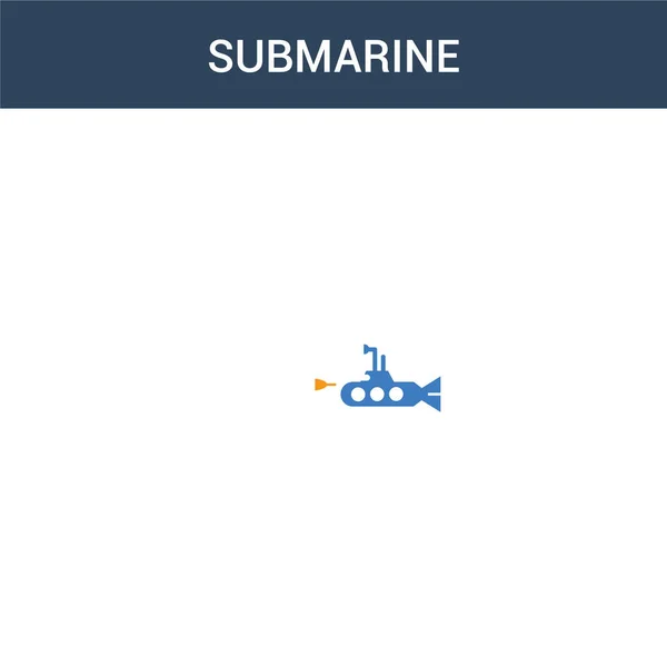 Ícone Vetor Conceito Submarino Duas Cores Cores Ilustração Vetor Submarino —  Vetores de Stock