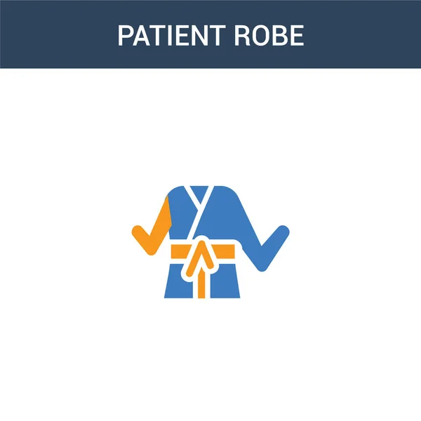 Zweifarbige Patienten Robe Konzept Vektor Symbol Farbige Abbildung Des Patienten — Stockvektor