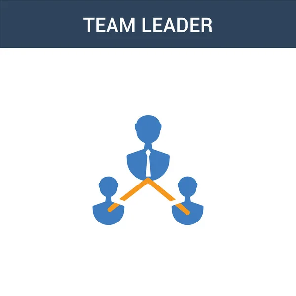 two colored team leader concept vector icon. 2 color team leader vector illustration. isolated blue and orange eps icon on white background.